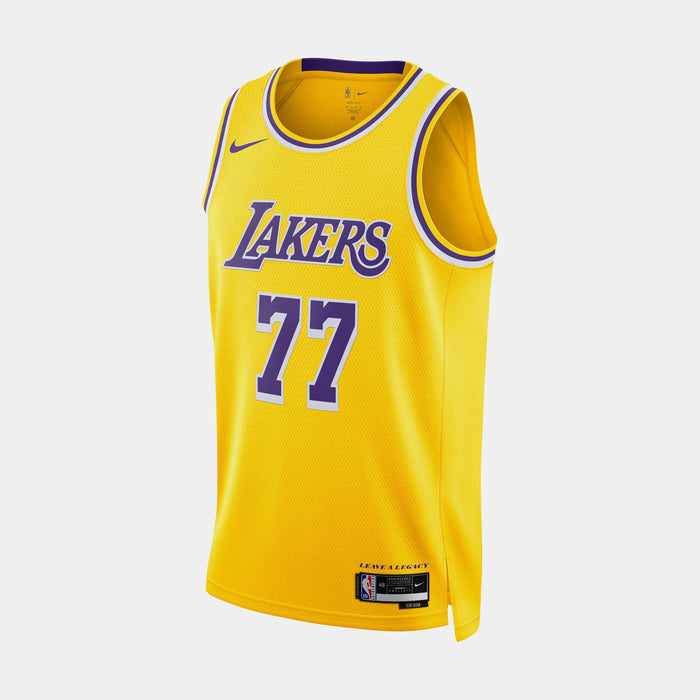 Los Angeles Lakers Icon Edition Luka Doncic Mens Jersey (Yellow/Purple)
