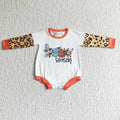 LR0029 Spooky Season Leopard Print Baby Halloween Romper