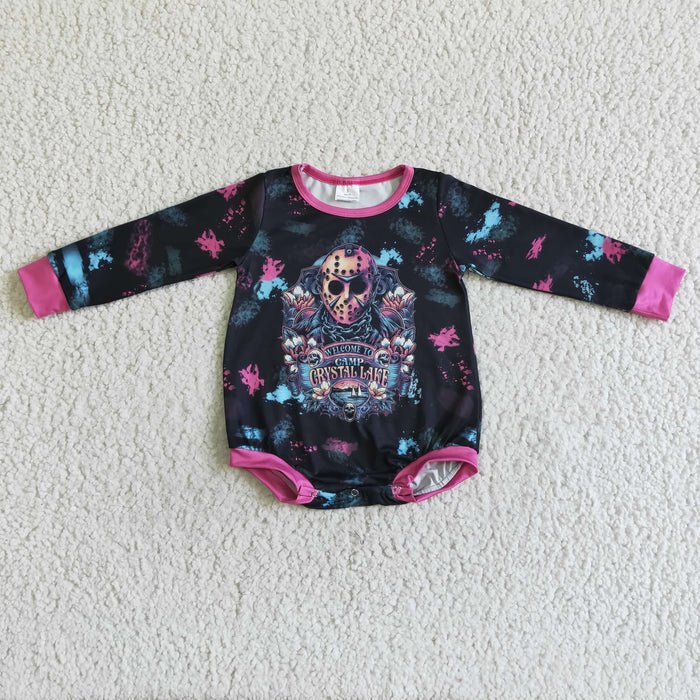 LR0081 Cartoon CRYSTAL LAKE Baby Girls Halloween Romper