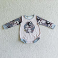 LR0082 Film Characters Flowers Baby Girls Halloween Romper