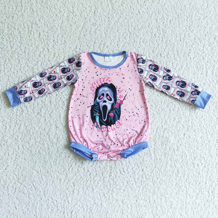 LR0086 Hello SIDNEY Pink Baby Girls Halloween Romper