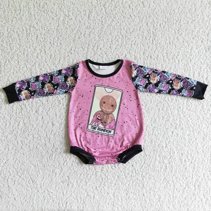 LR0090 THE PUMPKIN Baby Girls Halloween Romper