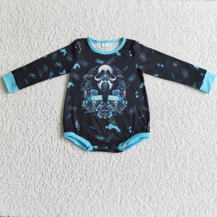 LR0091 SEE YOU Spooky Baby Girls Halloween Romper