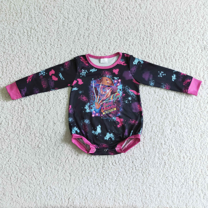 LR0093 Sweet Dream Freddy Baby Girls Halloween Romper