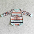LR0094 Pumpkin Spice Unicorn Baby Girls Halloween Romper