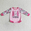 LR0098 ON WEDNESDAYS Pink Baby Girls Halloween Romper