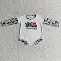 LR0126 Peace Love Witch Baby Girls Halloween Romper