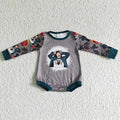 LR0130 HELLFIRE Print Baby Halloween Romper