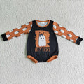 LR0136 HEY BOO Ghost Baby Girls Halloween Romper