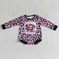LR0142 EAT YOUR HEART OUT Leopard Baby Girls Halloween Romper