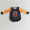 LR0158 Film Characters Pumpkin Baby Halloween Romper