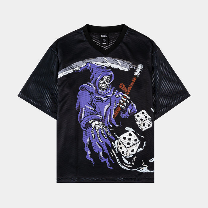 Luck #7 Mesh Mens Jersey (Black/Purple)