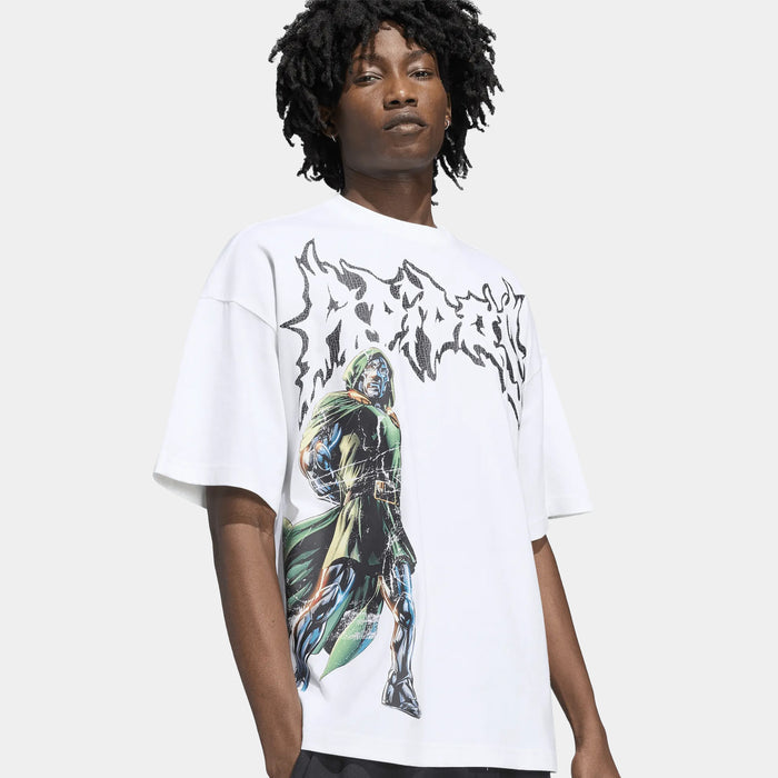 Marvel Doom Graphic Mens Short Sleeve Shirt (White)