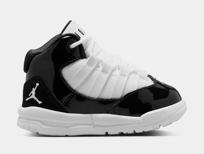 Max Aura Black White Infant Toddler Lifestyle Shoes (Black/White)