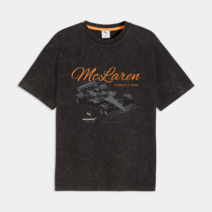 McLaren Racing Car Graphic Mens Short Sleeve Shirt (Puma Black)