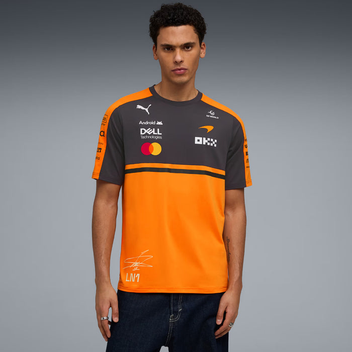 McLaren Racing Replica Norris Mens Short Sleeve Shirt (Papaya)