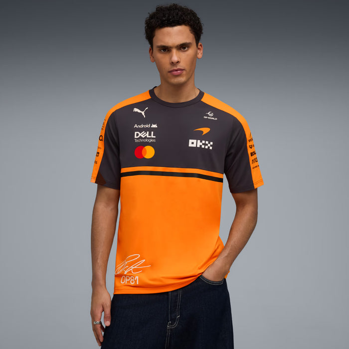 McLaren Racing Replica Piastri Mens Short Sleeve Shirt (Papaya)