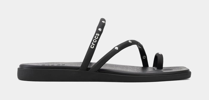 Miami Studded Tie Loop Womens Sandals (Black)