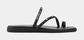 Miami Studded Tie Loop Womens Sandals (Black)