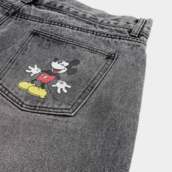Mickey and Friends Traveler By Shoe Palace Adventurer Denim Washed Mens Shorts (Grey/Black)