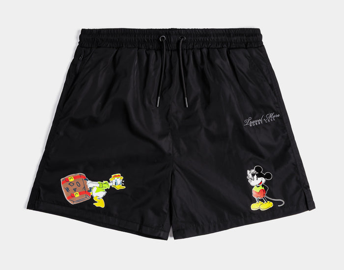 Mickey and Friends Traveler By Shoe Palace Happy Place Hybrid Mens Shorts (Black/Red)