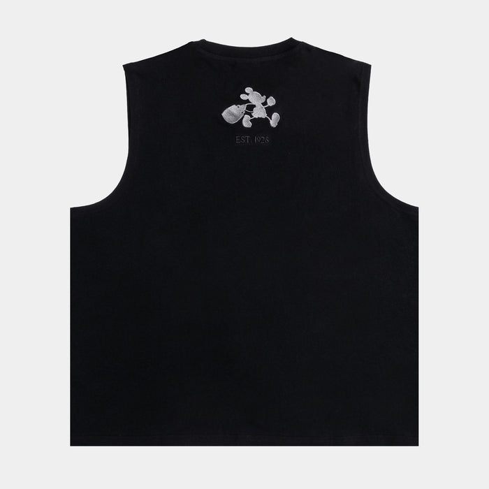 Mickey and Friends Traveler By Shoe Palace Mickey Mouse Cut Off Mens Tank Top (Black/Grey)