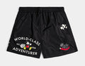 Mickey and Friends Traveler By Shoe Palace Palm Trees Hybrid Mens Shorts (Black/Red)