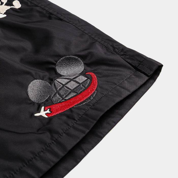 Mickey and Friends Traveler By Shoe Palace Palm Trees Hybrid Mens Shorts (Black/Red)