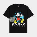 Mickey and Friends Traveler By Shoe Palace Palm Trees Mens Short Sleeve Shirt (Black/Red)