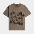 Mickey and Friends Traveler By Shoe Palace Worry Less Mens Short Sleeve Shirt (Brown/Brown)