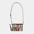 Mickey Mouse Global Crossover Clutch Mens Bag (Brown/White)
