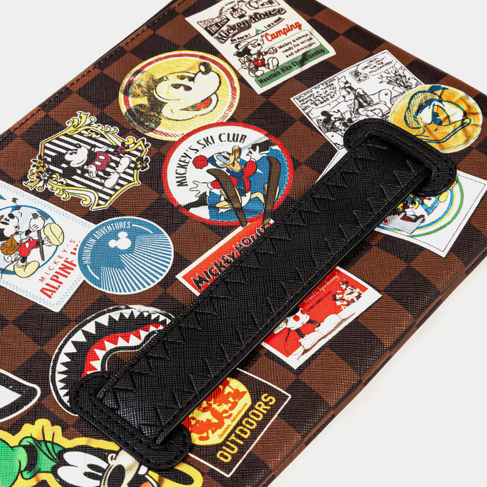Mickey Mouse Global Crossover Clutch Mens Bag (Brown/White)