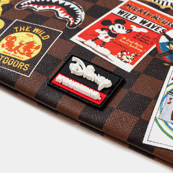Mickey Mouse Global Crossover Clutch Mens Bag (Brown/White)
