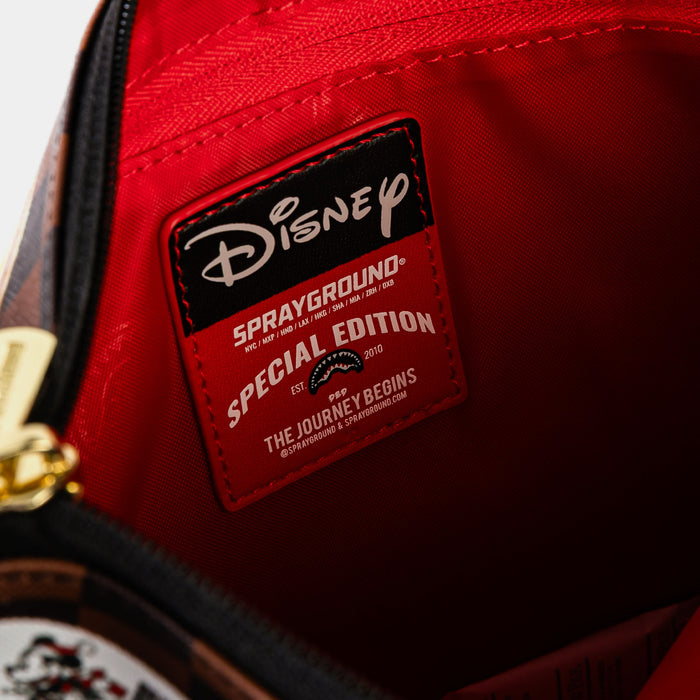 Mickey Mouse Global Crossover Clutch Mens Bag (Brown/White)