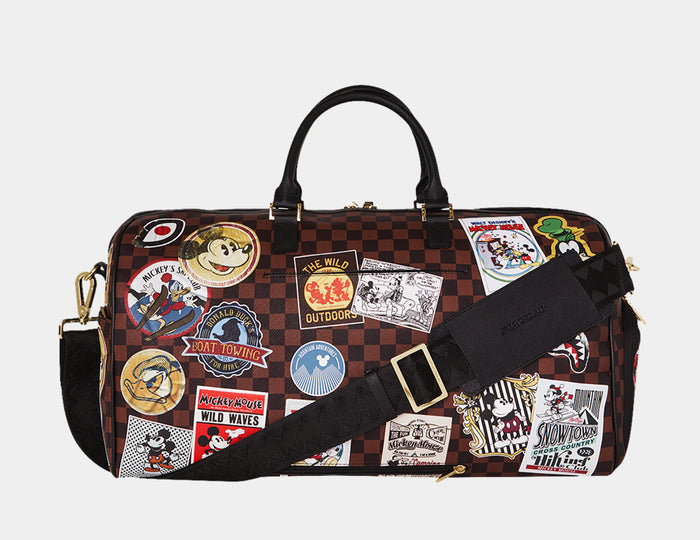 Mickey Mouse Global Mogul Duffle Mens Bag (Brown/White)