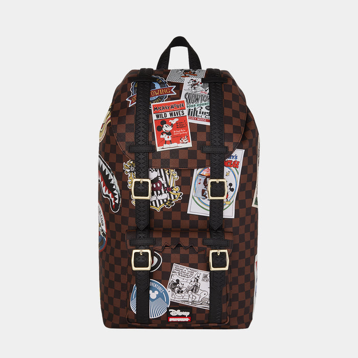 Mickey Mouse Global Mogul Hills Mens Backpack (Brown/White)