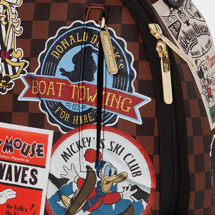 Mickey Mouse Global Mogul Mens Backpack (Brown/White)