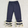 Milk silk ruffles pants    A4-15