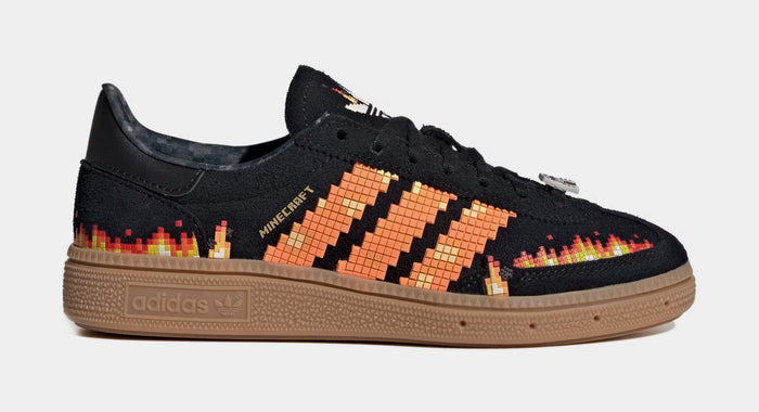 Minecraft Handball Spezial Grade School Lifestyle Shoes (Core Black/Pure Orange/Cloud White)