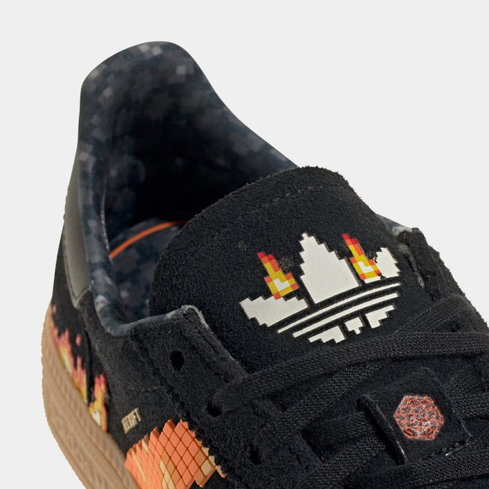 Minecraft Handball Spezial Grade School Lifestyle Shoes (Core Black/Pure Orange/Cloud White)