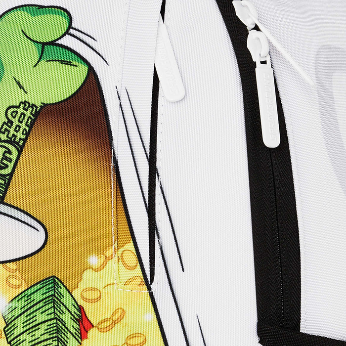 Money Bear Stash Mens Backpack (White/Green)