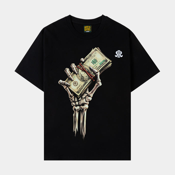 Money On Mind Mens Short Sleeve Shirt (Black/Green)