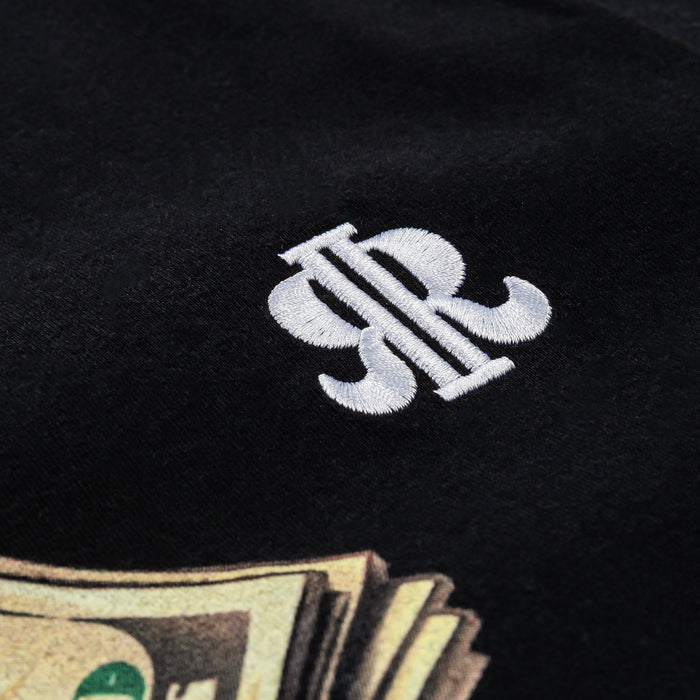 Money On Mind Mens Short Sleeve Shirt (Black/Green)