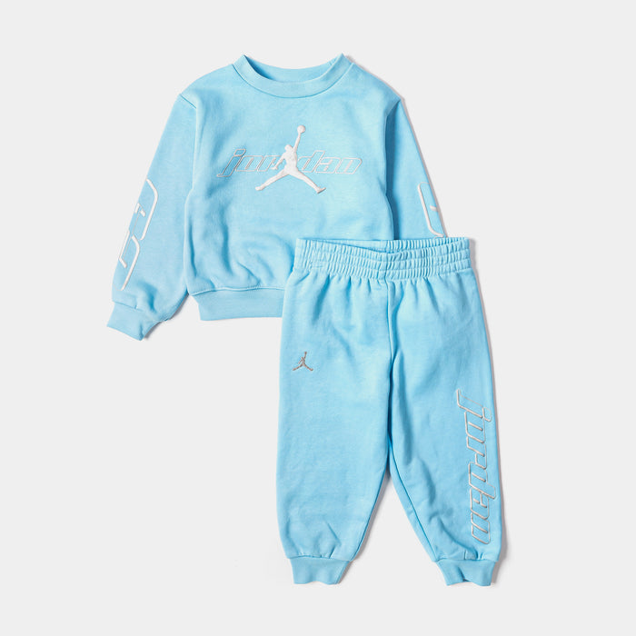 Mountainside Fleece Crew Infant Toddler Set (Blue/Silver)