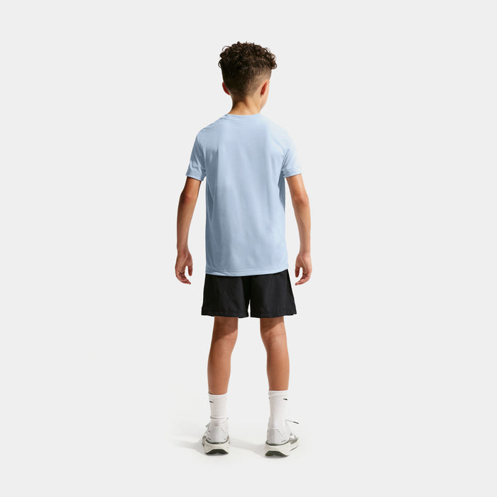 Multi Dri Fit Training Woven Grade School Shorts (Black/Pure Platinum/White)