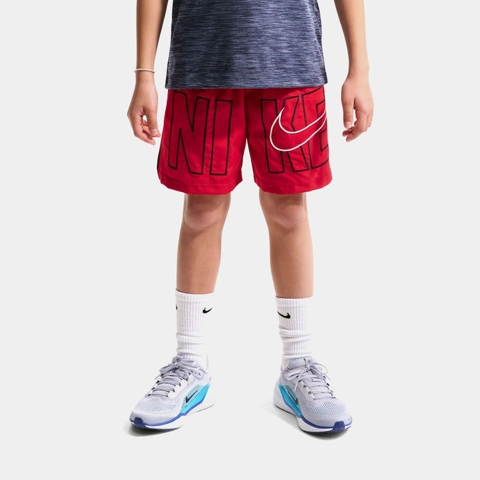 Multi Dri Fit Training Woven Grade School Shorts (Gym Red/Black/White)