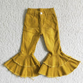Mustard Bell bottom jeans   C14-1