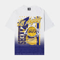 NBA Los Angeles Lakers Gradient Mens Short Sleeve Shirt (White/Yellow)