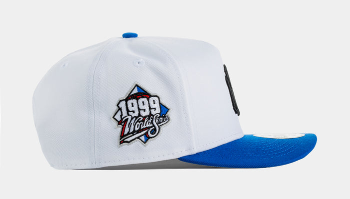 New York Yankees 950AF Curve Snapback Mens Hat (White/Blue)