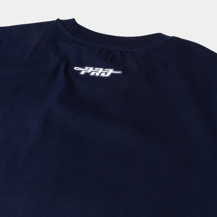 New York Yankees Living Large Drop Shoulder Mens Short Sleeve Shirt (Navy/White)